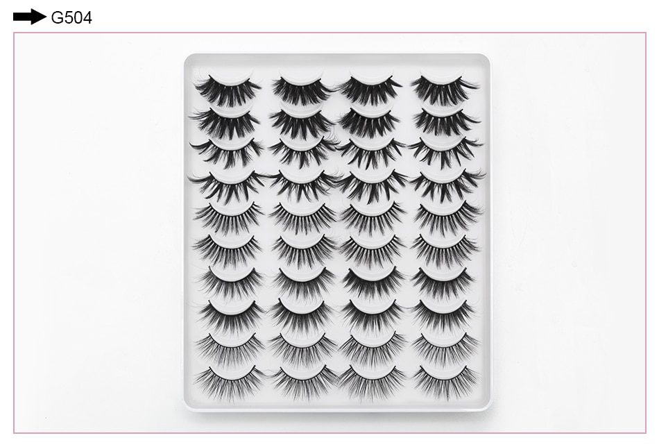 5/8/20 Pairs 3D Mink Lashes Natural False Eyelashes Dramatic Volume Fake Lashes Makeup Eyelash Extension Silk Handmade Eyelashes