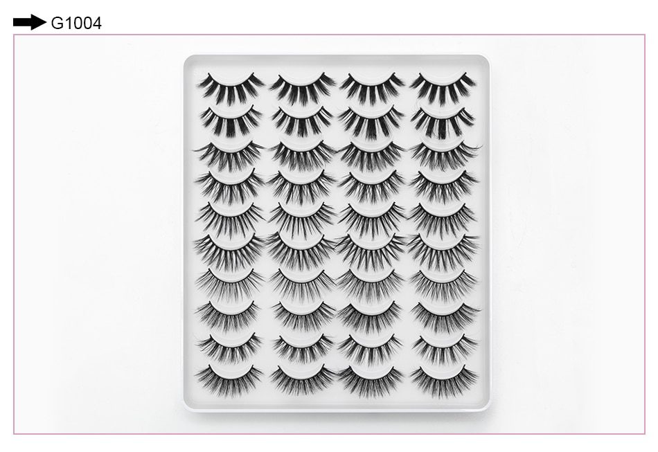 5/8/20 Pairs 3D Mink Lashes Natural False Eyelashes Dramatic Volume Fake Lashes Makeup Eyelash Extension Silk Handmade Eyelashes