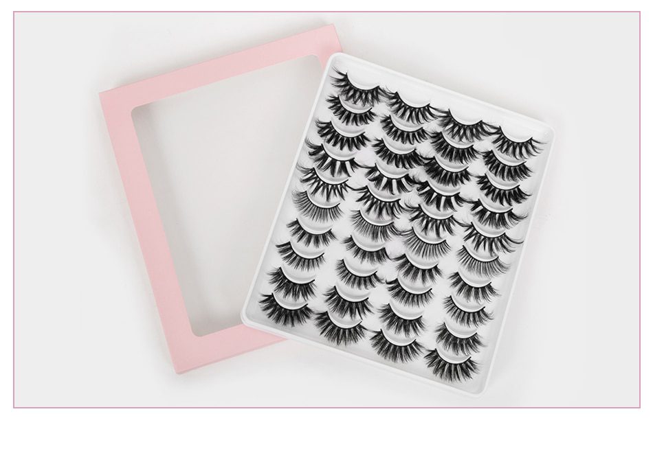 5/8/20 Pairs 3D Mink Lashes Natural False Eyelashes Dramatic Volume Fake Lashes Makeup Eyelash Extension Silk Handmade Eyelashes