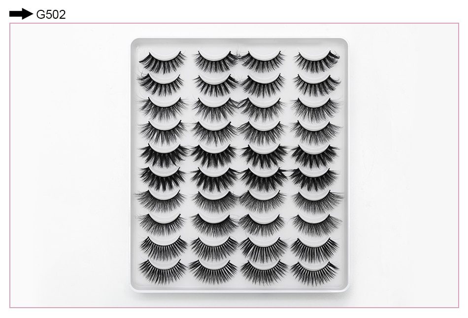 5/8/20 Pairs 3D Mink Lashes Natural False Eyelashes Dramatic Volume Fake Lashes Makeup Eyelash Extension Silk Handmade Eyelashes