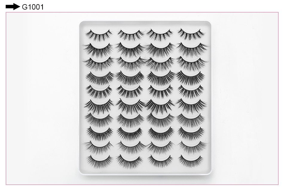 5/8/20 Pairs 3D Mink Lashes Natural False Eyelashes Dramatic Volume Fake Lashes Makeup Eyelash Extension Silk Handmade Eyelashes