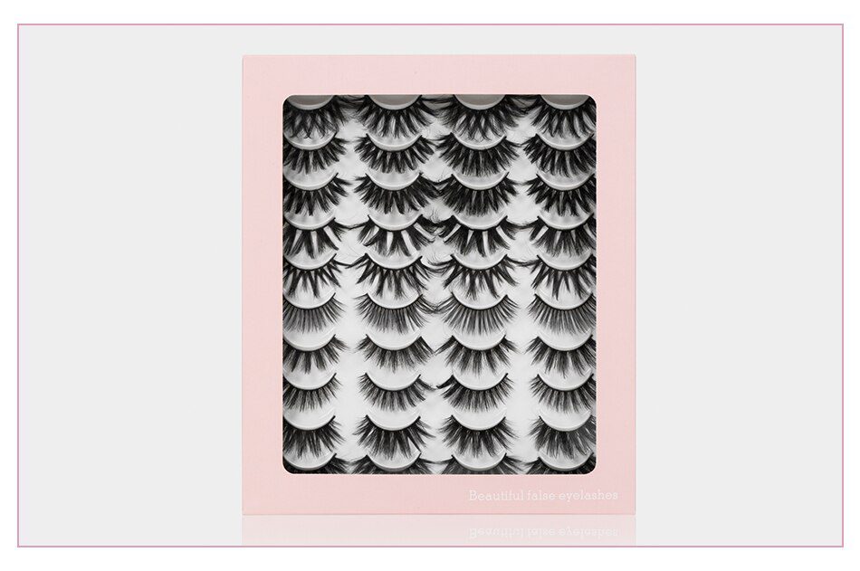 5/8/20 Pairs 3D Mink Lashes Natural False Eyelashes Dramatic Volume Fake Lashes Makeup Eyelash Extension Silk Handmade Eyelashes