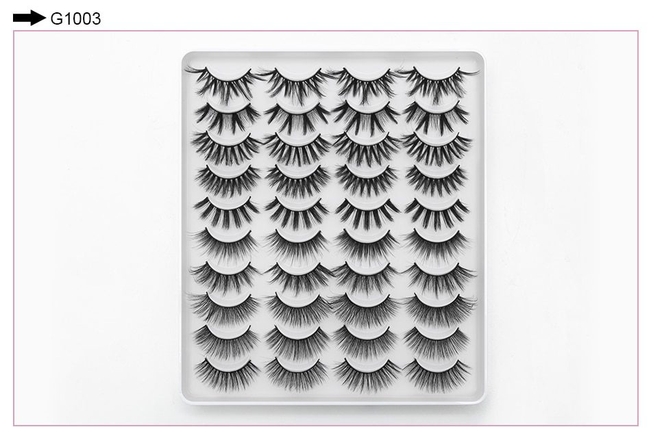 5/8/20 Pairs 3D Mink Lashes Natural False Eyelashes Dramatic Volume Fake Lashes Makeup Eyelash Extension Silk Handmade Eyelashes