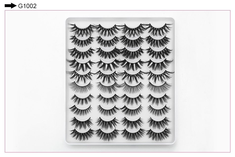 5/8/20 Pairs 3D Mink Lashes Natural False Eyelashes Dramatic Volume Fake Lashes Makeup Eyelash Extension Silk Handmade Eyelashes