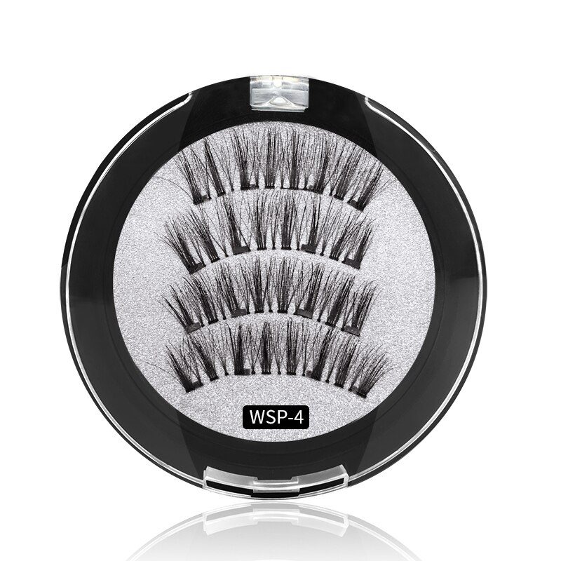 3D magnetic eyelashes With 3/4 Magnets handmade makeup Mink eyelashes extended false eyelashes Reusable false eyelashes Dropship