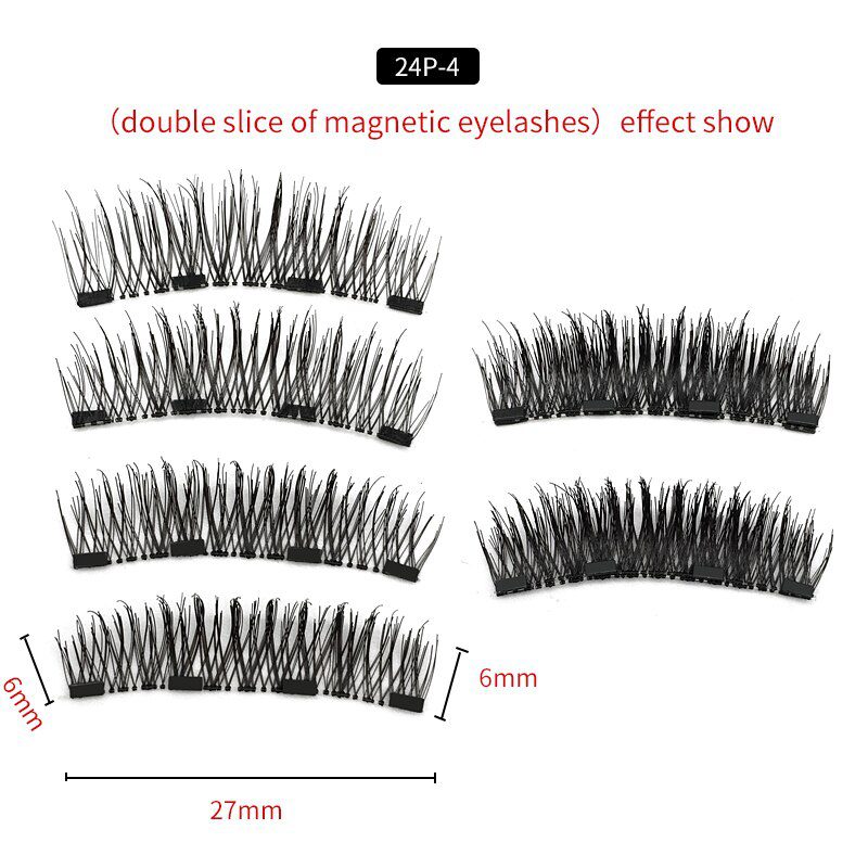 3D magnetic eyelashes With 3/4 Magnets handmade makeup Mink eyelashes extended false eyelashes Reusable false eyelashes Dropship