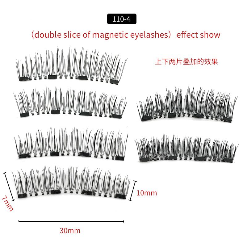 3D magnetic eyelashes With 3/4 Magnets handmade makeup Mink eyelashes extended false eyelashes Reusable false eyelashes Dropship