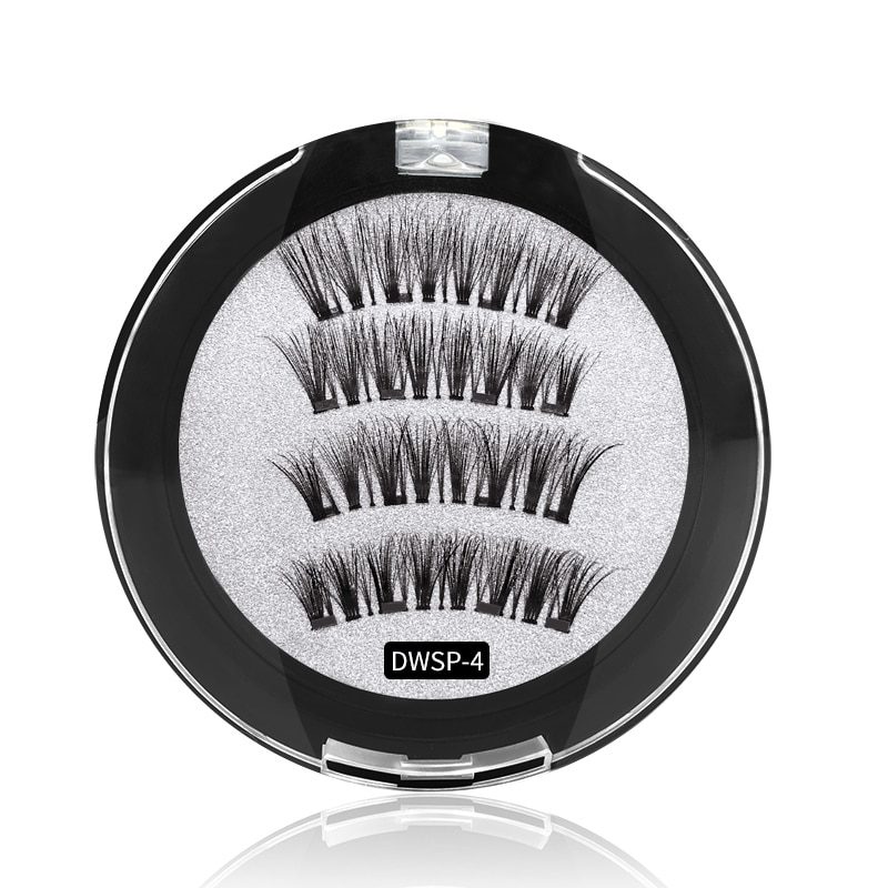 3D magnetic eyelashes With 3/4 Magnets handmade makeup Mink eyelashes extended false eyelashes Reusable false eyelashes Dropship