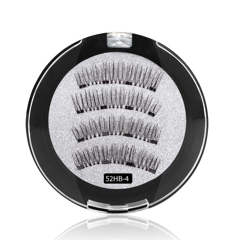 3D magnetic eyelashes With 3/4 Magnets handmade makeup Mink eyelashes extended false eyelashes Reusable false eyelashes Dropship