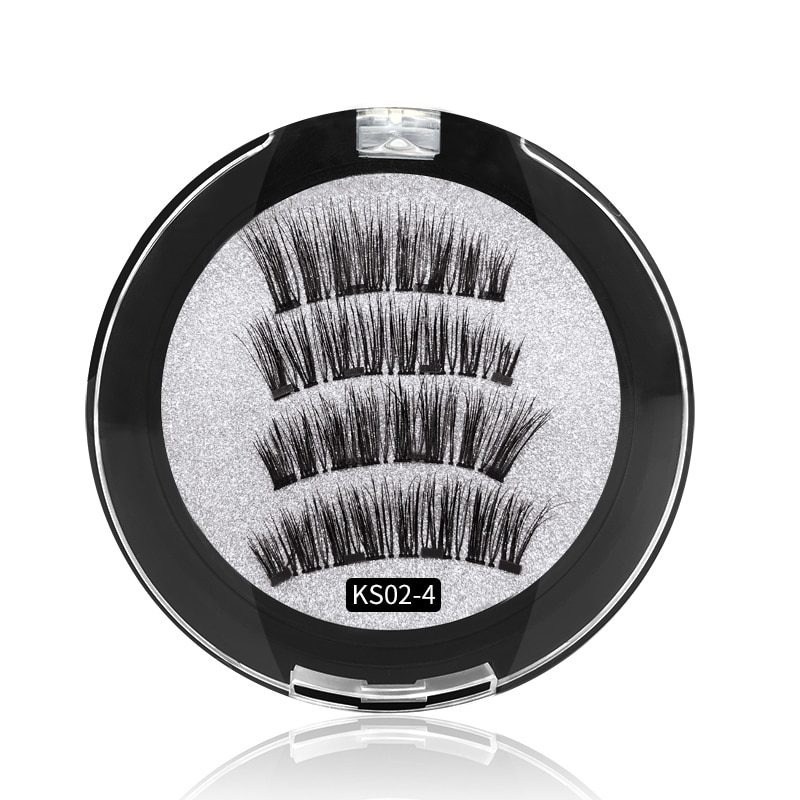 3D magnetic eyelashes With 3/4 Magnets handmade makeup Mink eyelashes extended false eyelashes Reusable false eyelashes Dropship