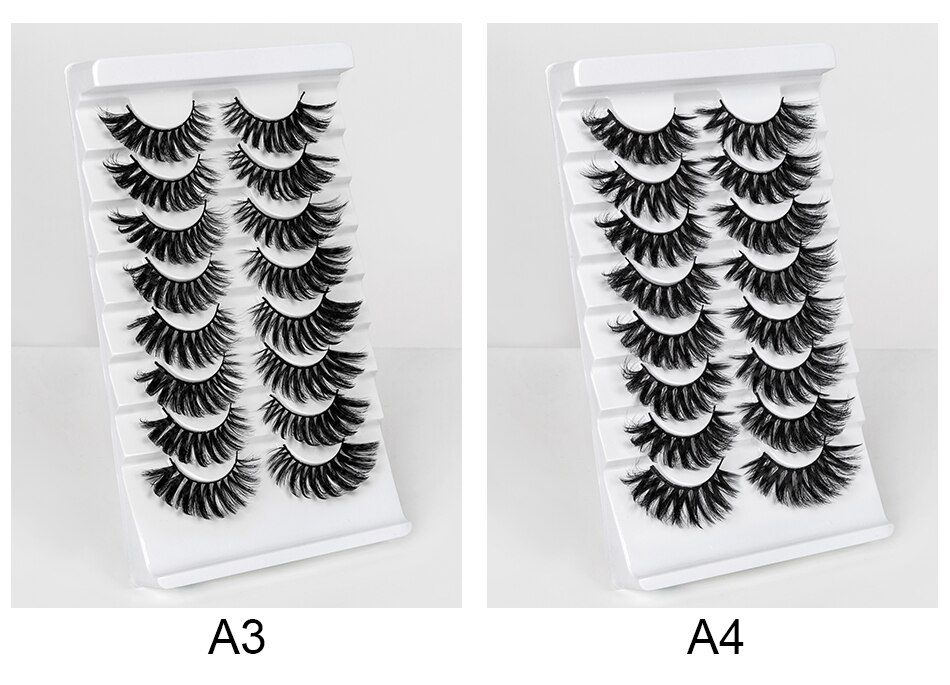 SEXYSHEEP 8/20 Pairs 15-20mm Natural 3D False Eyelashes Fake Lashes Makeup Kit Mink Lashes Extension Mink Eyelashes Wholesale