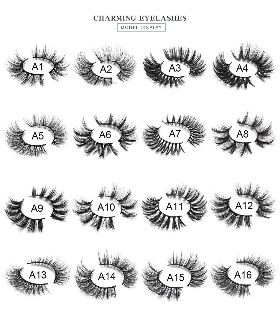 SEXYSHEEP 8/20 Pairs 15-20mm Natural 3D False Eyelashes Fake Lashes Makeup Kit Mink Lashes Extension Mink Eyelashes Wholesale