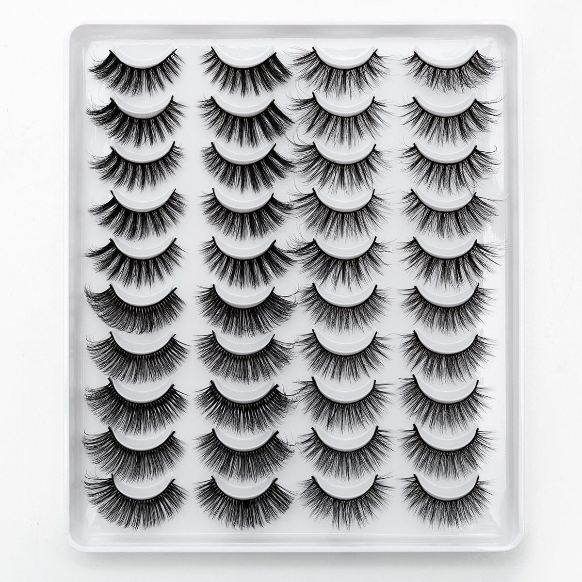 SEXYSHEEP 8/20 Pairs 15-20mm Natural 3D False Eyelashes Fake Lashes Makeup Kit Mink Lashes Extension Mink Eyelashes Wholesale