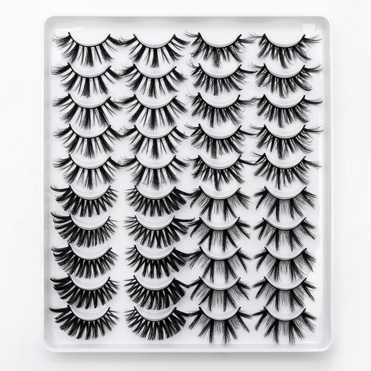 SEXYSHEEP 8/20 Pairs 15-20mm Natural 3D False Eyelashes Fake Lashes Makeup Kit Mink Lashes Extension Mink Eyelashes Wholesale