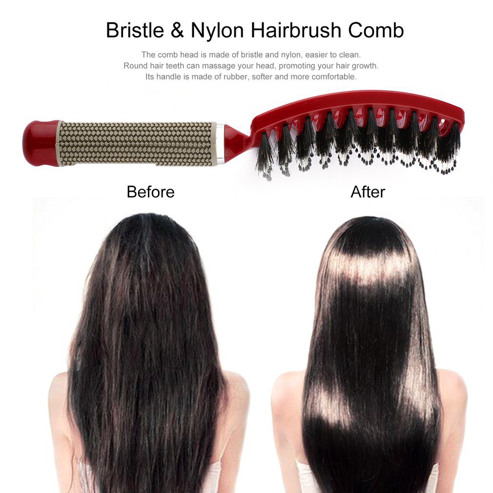 7 Color Women Hair Scalp Massage Comb Bristle Nylon Hairbrush Wet Curly Detangle Hair Brush for Salon Hairdressing Styling Tools