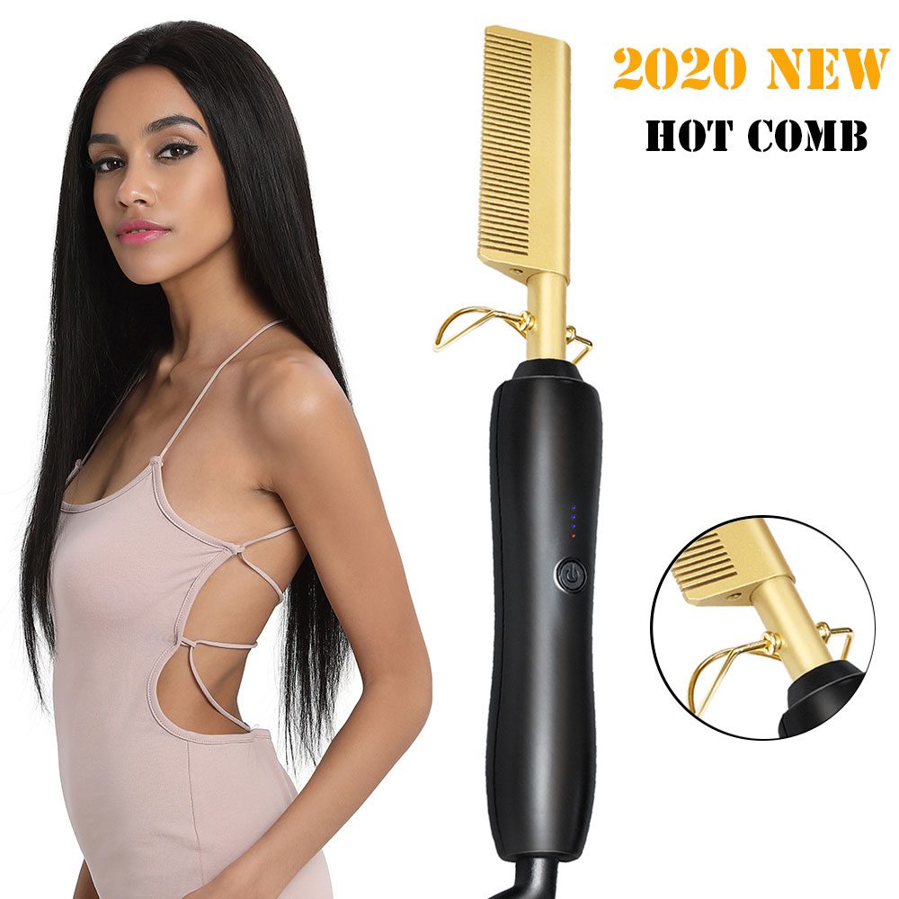 Hair Straightener Flat Irons Straightening Brush Hot Heating Comb Hair Straight Styler Corrugation Curling Iron Hair Curler Comb