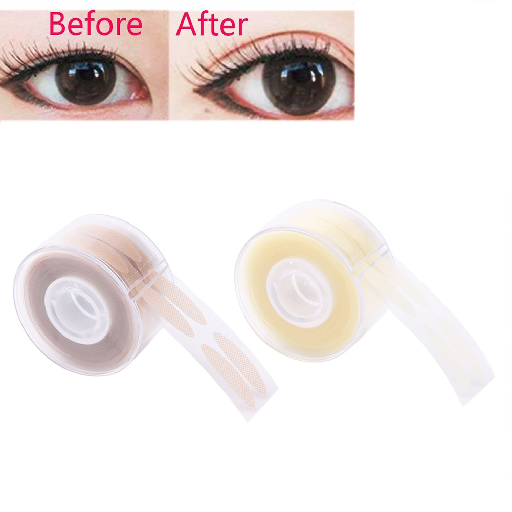 600Pcs/box Big Eyes Make Up Eyelid Sticker Double Eyelid Tape Fold Self Adhesive Stickers S/L Makeup Clear Beige Invisible Tool