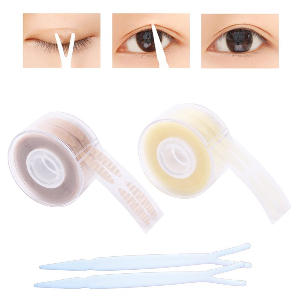 600Pcs/box Big Eyes Make Up Eyelid Sticker Double Eyelid Tape Fold Self Adhesive Stickers S/L Makeup Clear Beige Invisible Tool