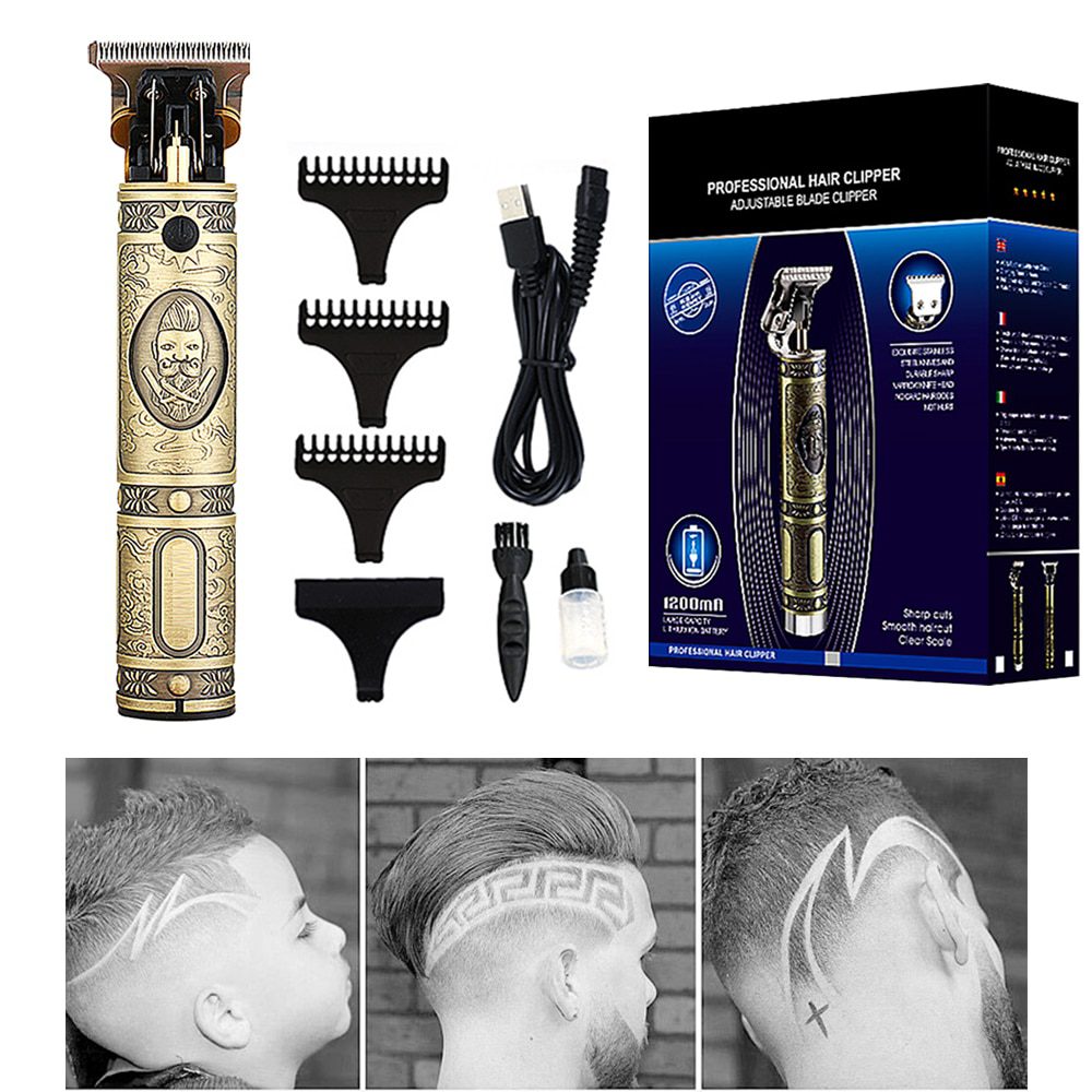 Professional Hair Clippers Barber Haircut Sculpture Cutter Rechargeable Razor Trimmer Adjustable Cordless Edge for Men