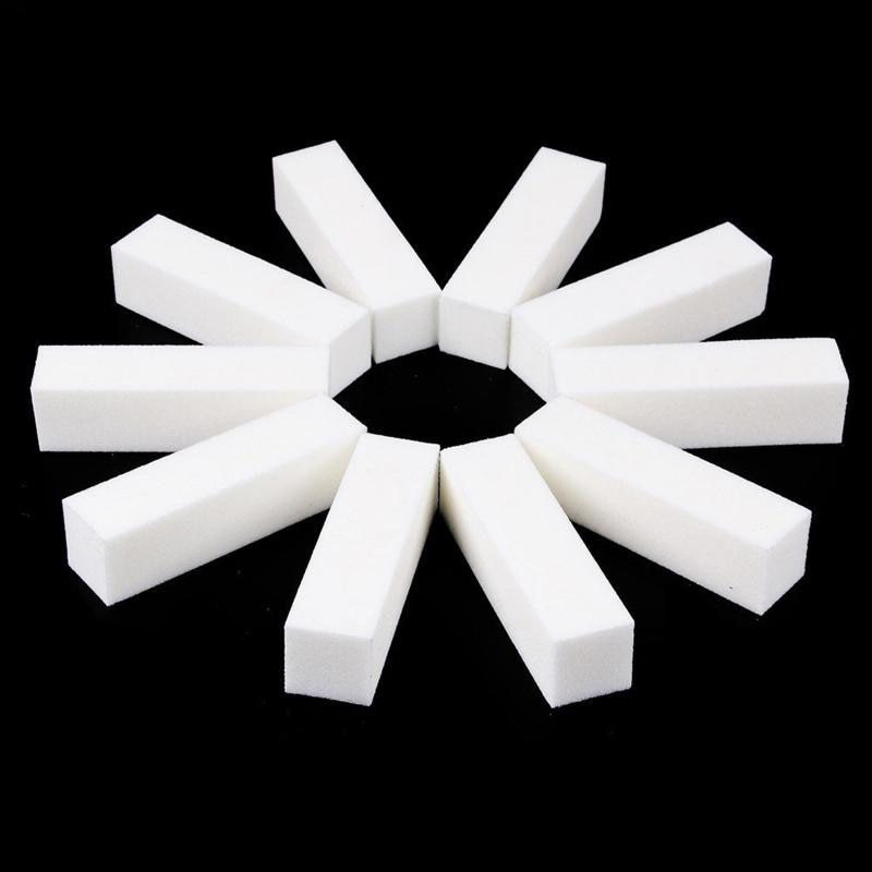 1/2/10pcs Durable Sponge Nail File White Sanding Buffer Block Acrylic Block Polish Pedicure Manicure Nail Art Tool