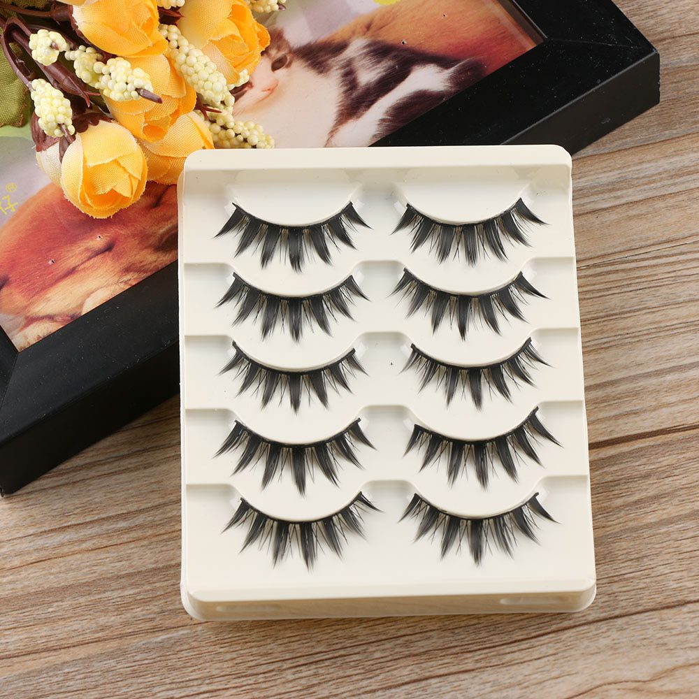 5 Pairs Women Japanese Serious Makeup False Eyelashes Long Thick Natural Beauty Eye Lash Extension DIY Cosmetic Fake Eyelashes