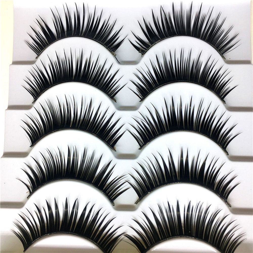 5 Pairs Women Japanese Serious Makeup False Eyelashes Long Thick Natural Beauty Eye Lash Extension DIY Cosmetic Fake Eyelashes