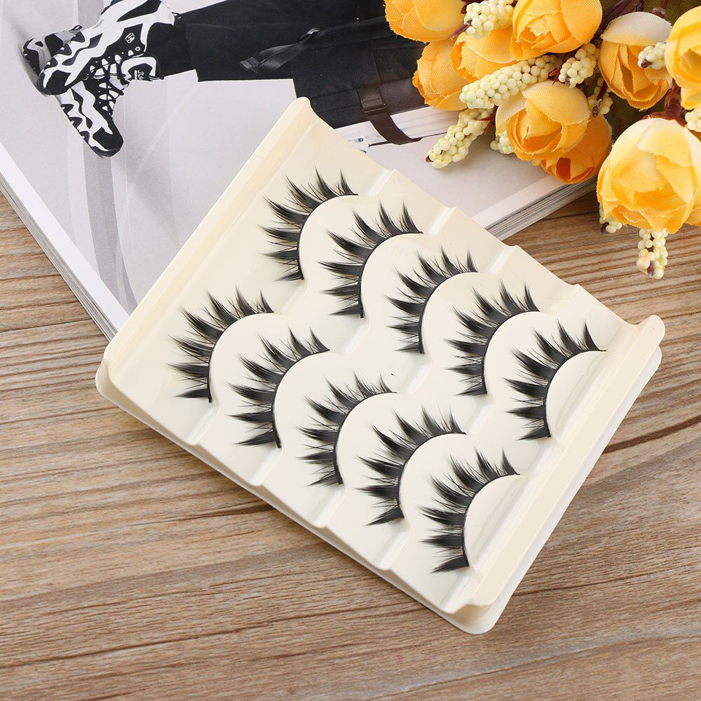 5 Pairs Women Japanese Serious Makeup False Eyelashes Long Thick Natural Beauty Eye Lash Extension DIY Cosmetic Fake Eyelashes