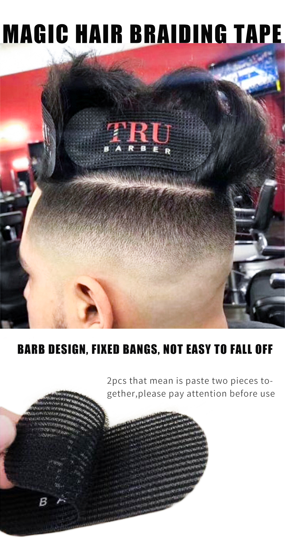 2Pcs/Set Barber Hair Gripper Hair Sticker Tape Hair Holder Hairpin Hair Styling Tools Barber Accessories Salon Hairdressing Tool