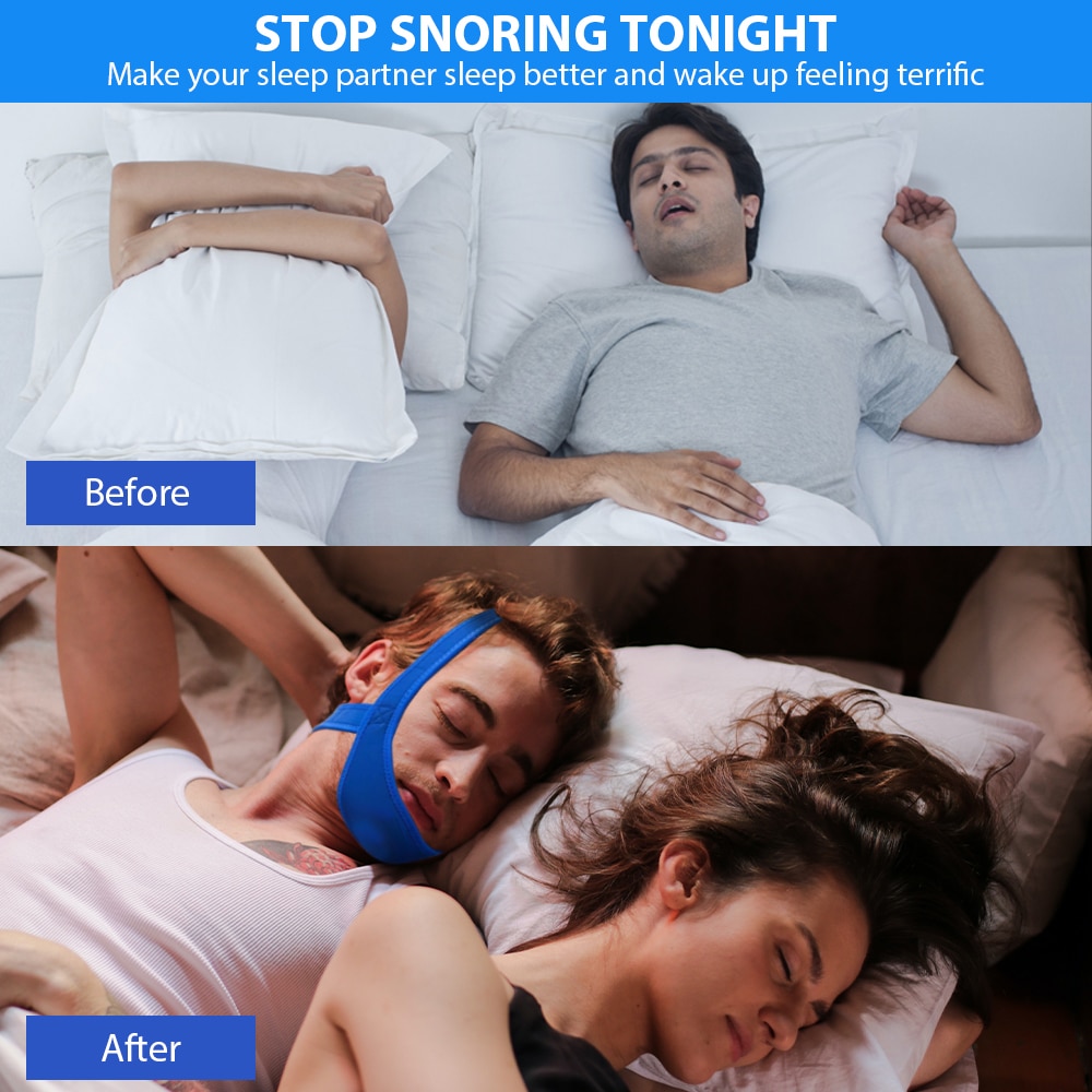 New Neoprene Anti Snore Stop Snoring Chin Strap Belt Anti Apnea Jaw Solution Sleep Support Apnea Belt Sleeping Care Tools
