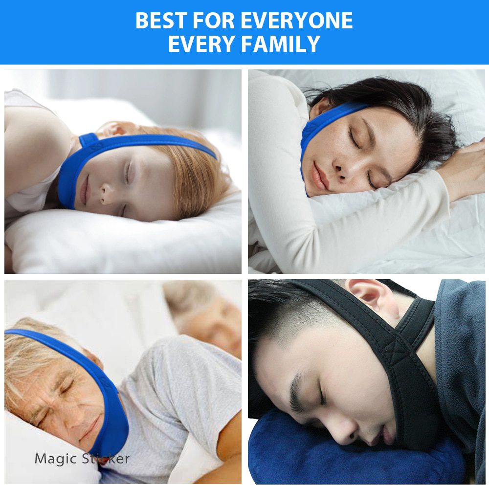 New Neoprene Anti Snore Stop Snoring Chin Strap Belt Anti Apnea Jaw Solution Sleep Support Apnea Belt Sleeping Care Tools