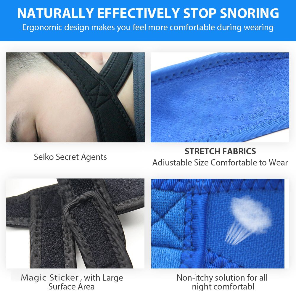 New Neoprene Anti Snore Stop Snoring Chin Strap Belt Anti Apnea Jaw Solution Sleep Support Apnea Belt Sleeping Care Tools