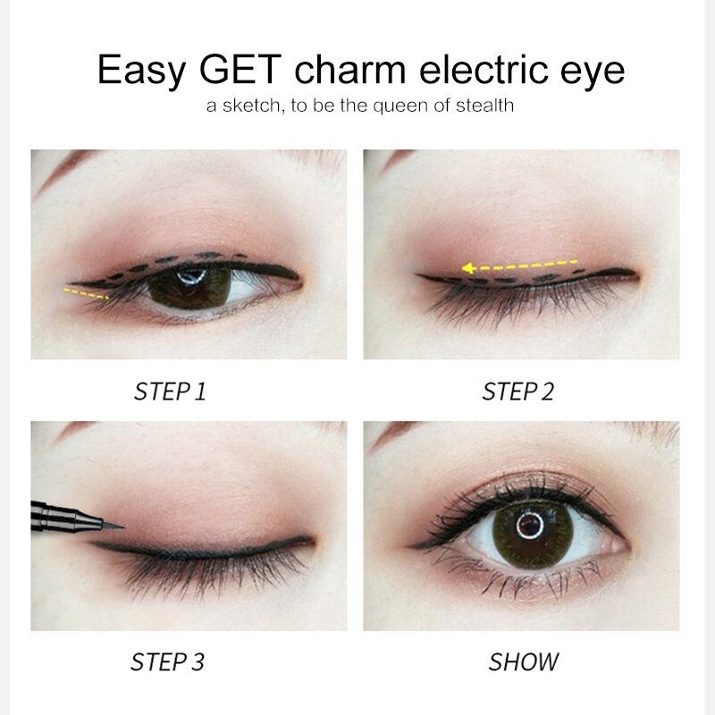 Waterproof Liquid Eye Liner Pencil Quick Drying No Blooming Eyeliner Pen Beauty Comestics Tools TSLM1