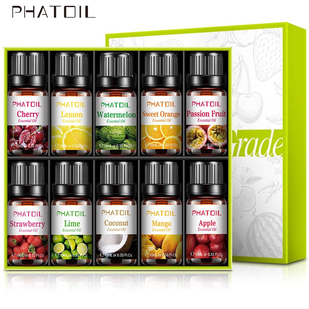 Pure Essential Oils 15pcs Gift Set Natural Plant Aroma Essential Oil Diffuser Eucalyptus Vanilla Mint Geranium Rose Tea Tree Oil