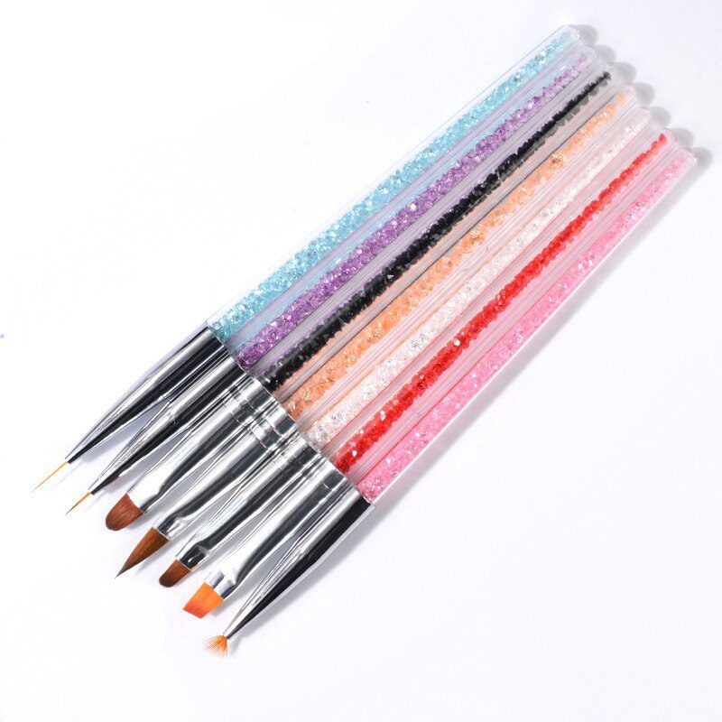 Professional Nail Art Brush Set For Manicure Rhinestone Acrylic Paint Brushes Kit UV Gel Polish Nails Lining Pen Gradient