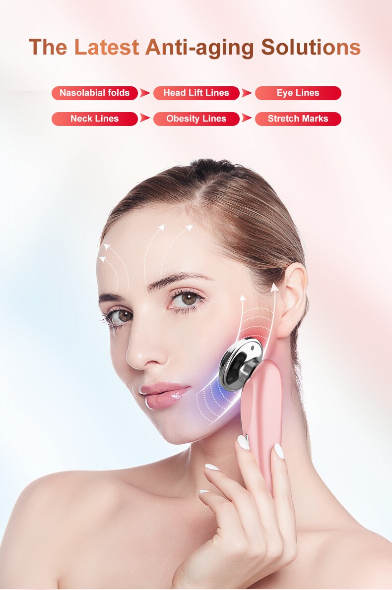 AmazeFan7in1RF&EMS Radio Mesotherapy Electroporation lifting Beauty LED Face Skin Rejuvenation Remover Wrinkle Radio Frequency
