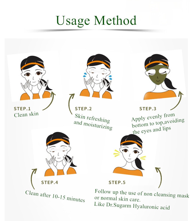 Dr.Sugarm Blackhead Mask Moisturizing Green Tea Deep Cleansing Pore Strip Remove Acne Nose Black Mask