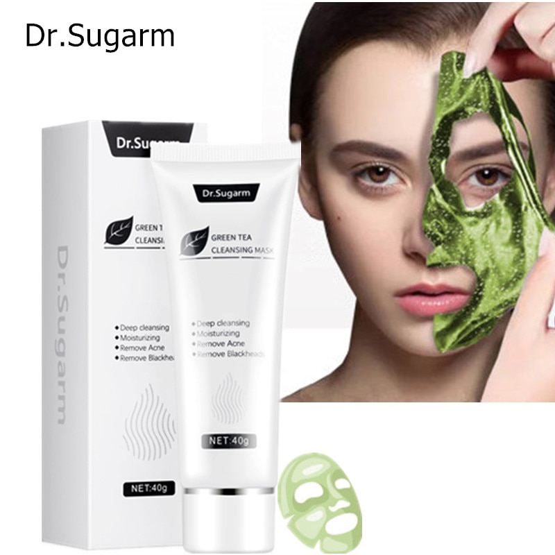 Dr.Sugarm Blackhead Mask Moisturizing Green Tea Deep Cleansing  Pore Strip Remove Acne Nose Black Mask