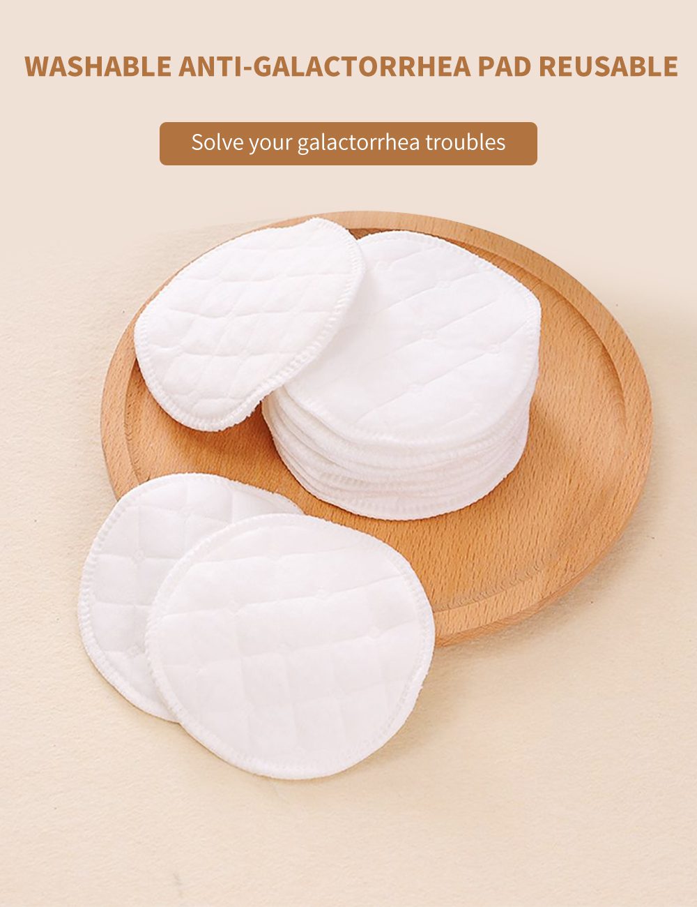 10pcs Reusable Cotton Pads Washable Makeup Remover Pad Soft Face Skin Cleaner Facial Cleaning Beauty Tool for Women Breast Pads