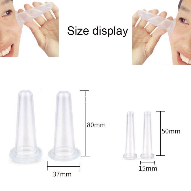 4pcs/set Jar Vacuum Cupping Cans for Massage Silicone Cupping Cup Vacuum Face Massage Cup For Face Body Unisex Durable Dropship