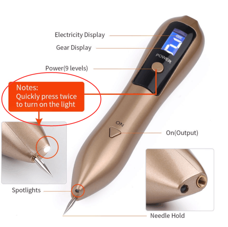 Laser Plasma Pen Freckle Remover Machine LCD Mole Removal Dark Spot Remover Skin Wart Tag Tattoo Remaval Tool Beauty Salon