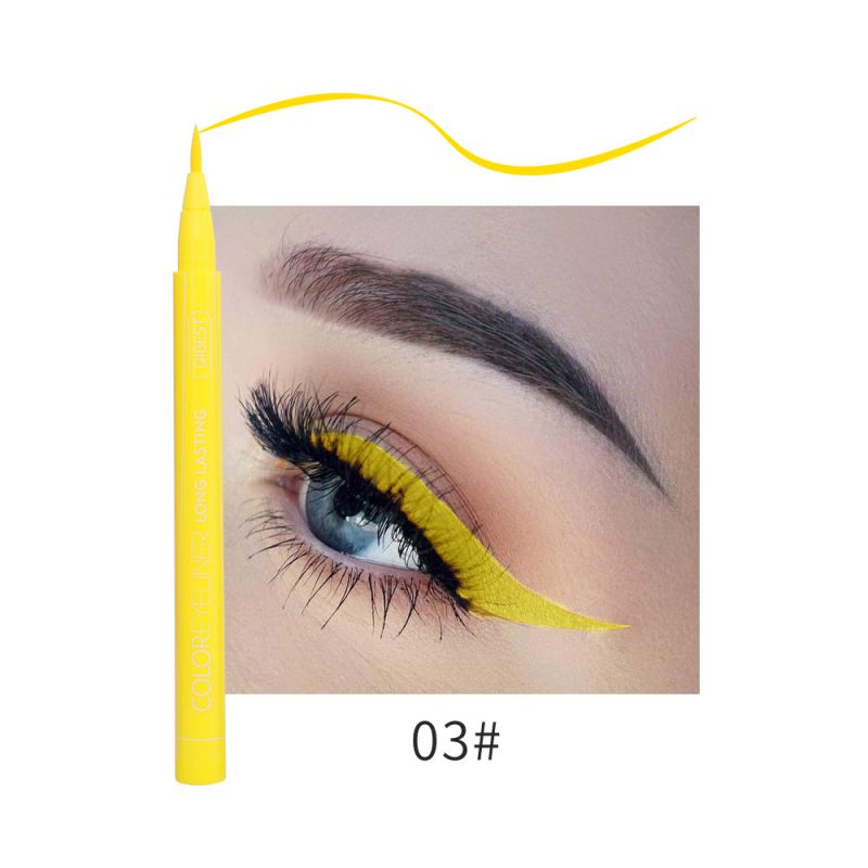 QIBEST 12 Color Waterproof Matte Eye Cosmetics Eye Liner Pencil Long Lasting not Blooming Cat Eye Charming Eye Liner PencilTSLM2