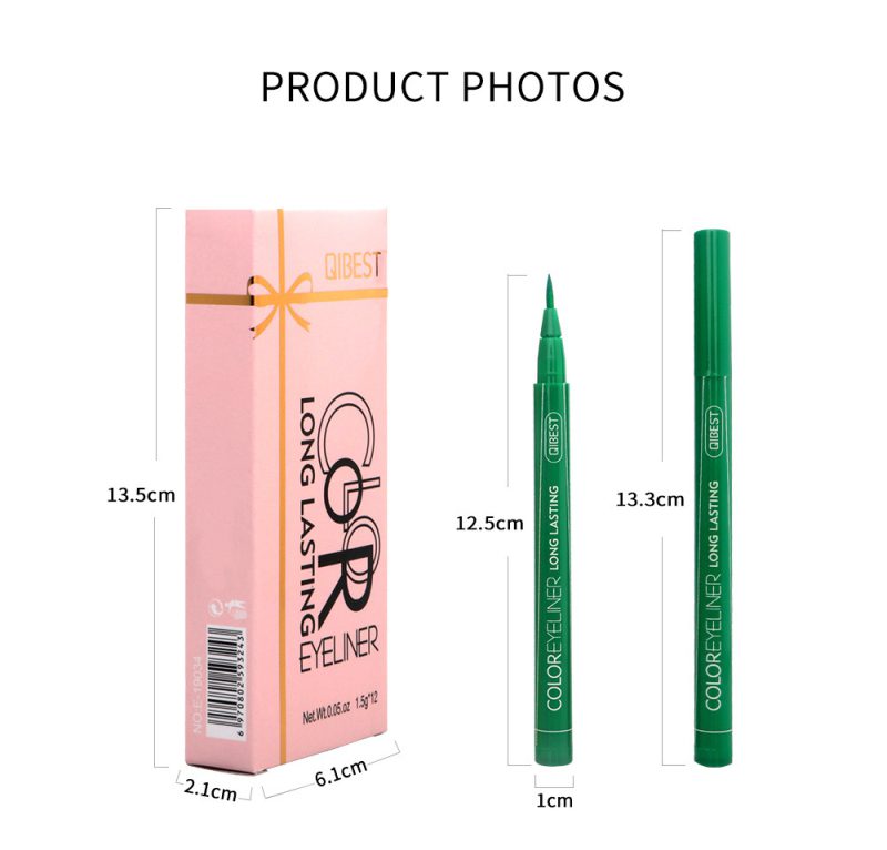 QIBEST 12 Color Waterproof Matte Eye Cosmetics Eye Liner Pencil Long Lasting not Blooming Cat Eye Charming Eye Liner PencilTSLM2