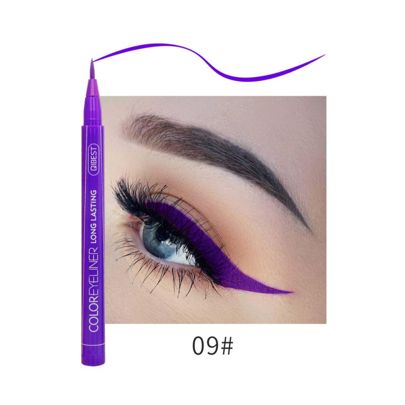 QIBEST 12 Color Waterproof Matte Eye Cosmetics Eye Liner Pencil Long Lasting not Blooming Cat Eye Charming Eye Liner PencilTSLM2