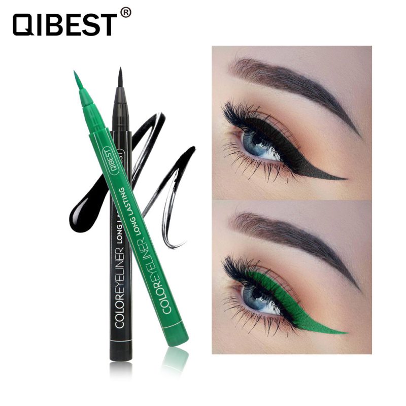 QIBEST 12 Color Waterproof Matte Eye Cosmetics Eye Liner Pencil Long Lasting not Blooming Cat Eye Charming Eye Liner PencilTSLM2