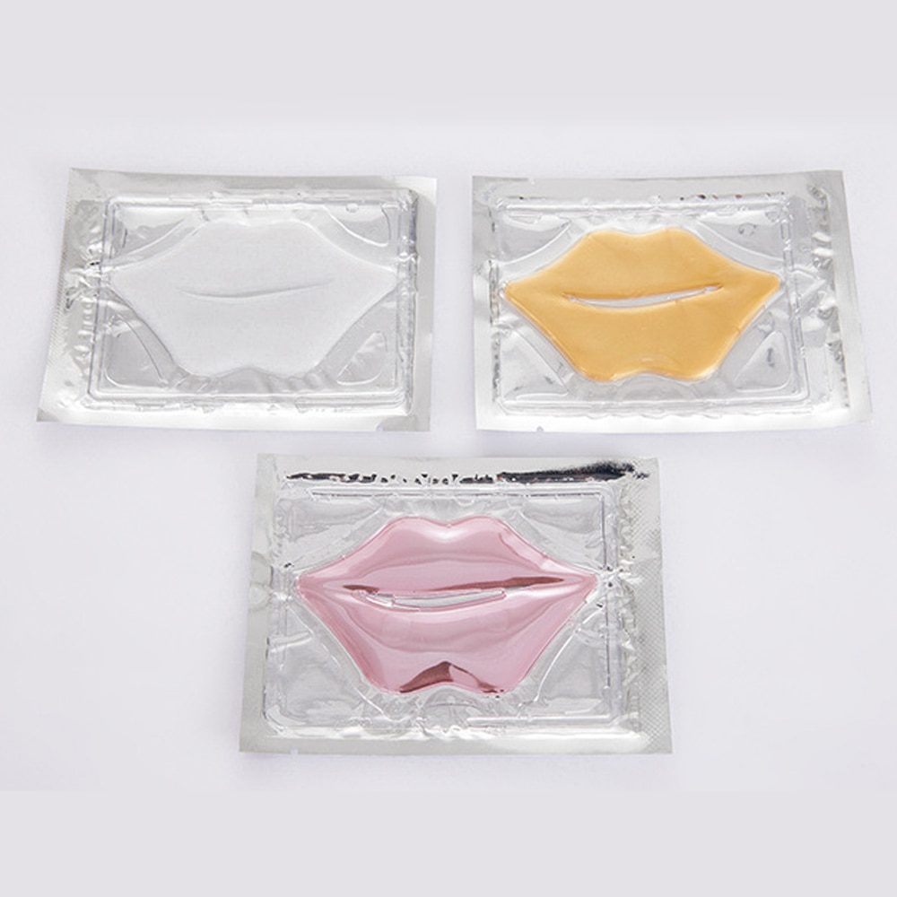 Hot Lip Mask Gold Crystal Collagen Anti-Ageing Wrinkle Pad Lips Masks Peel Off Lasting Moisturizing Nourish Lips Care TSLM1