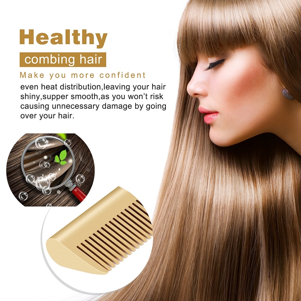 Hair Straightener Hot Heating Smooth Iron Comb Straightening Brush Multi-Function Corrugation Curling Iron Hair Curler Comb