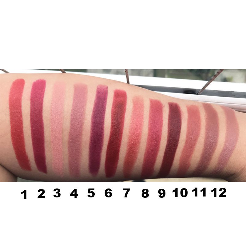 12 Colors Long-lasting Lip Liner Matte Lipsticks Double Head Lip Pencil Waterproof Moisturizing Makeup Contour Cosmetics TSLM2