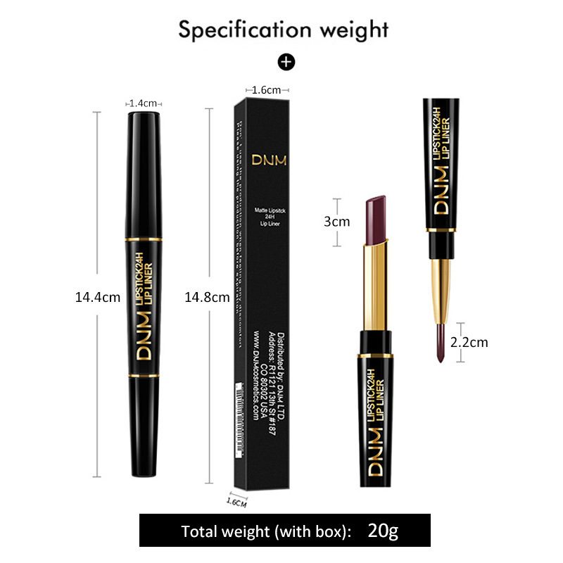 12 Colors Long-lasting Lip Liner Matte Lipsticks Double Head Lip Pencil Waterproof Moisturizing Makeup Contour Cosmetics TSLM2