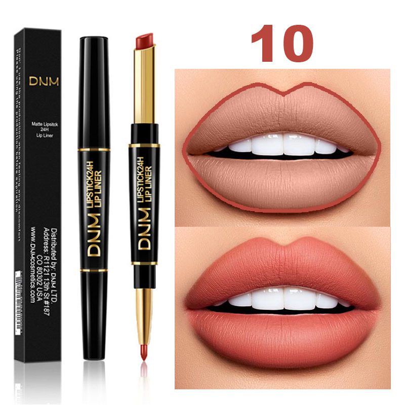 12 Colors Long-lasting Lip Liner Matte Lipsticks Double Head Lip Pencil Waterproof Moisturizing Makeup Contour Cosmetics TSLM2