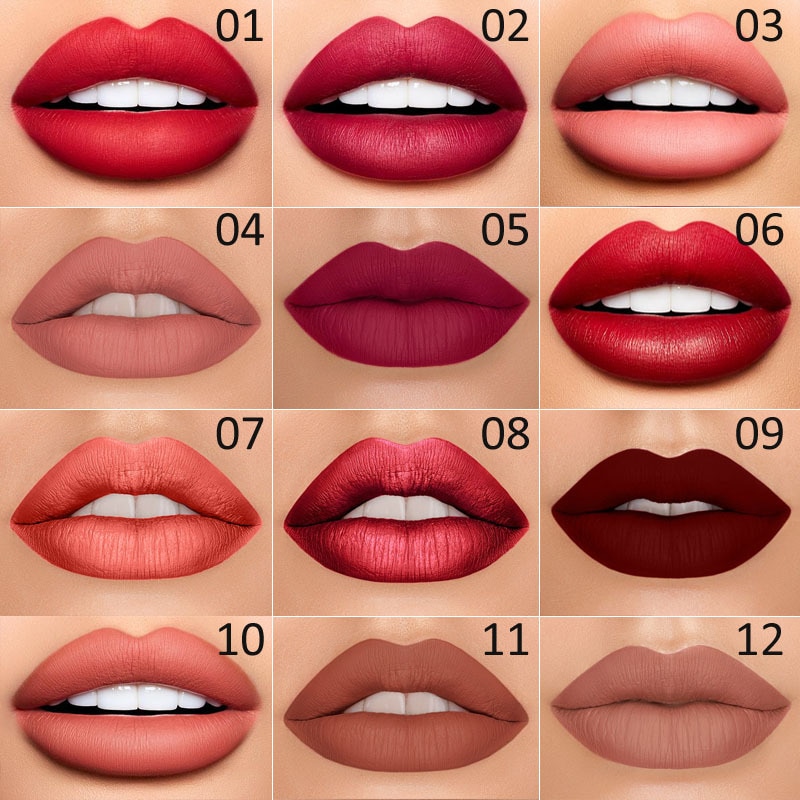 12 Colors Long-lasting Lip Liner Matte Lipsticks Double Head Lip Pencil Waterproof Moisturizing Makeup Contour Cosmetics TSLM2